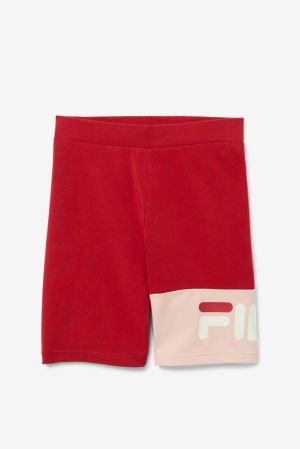 FILA Kaira Bikes Shorts Red / Rose,Womens Clothing | CA.RUOJHB015